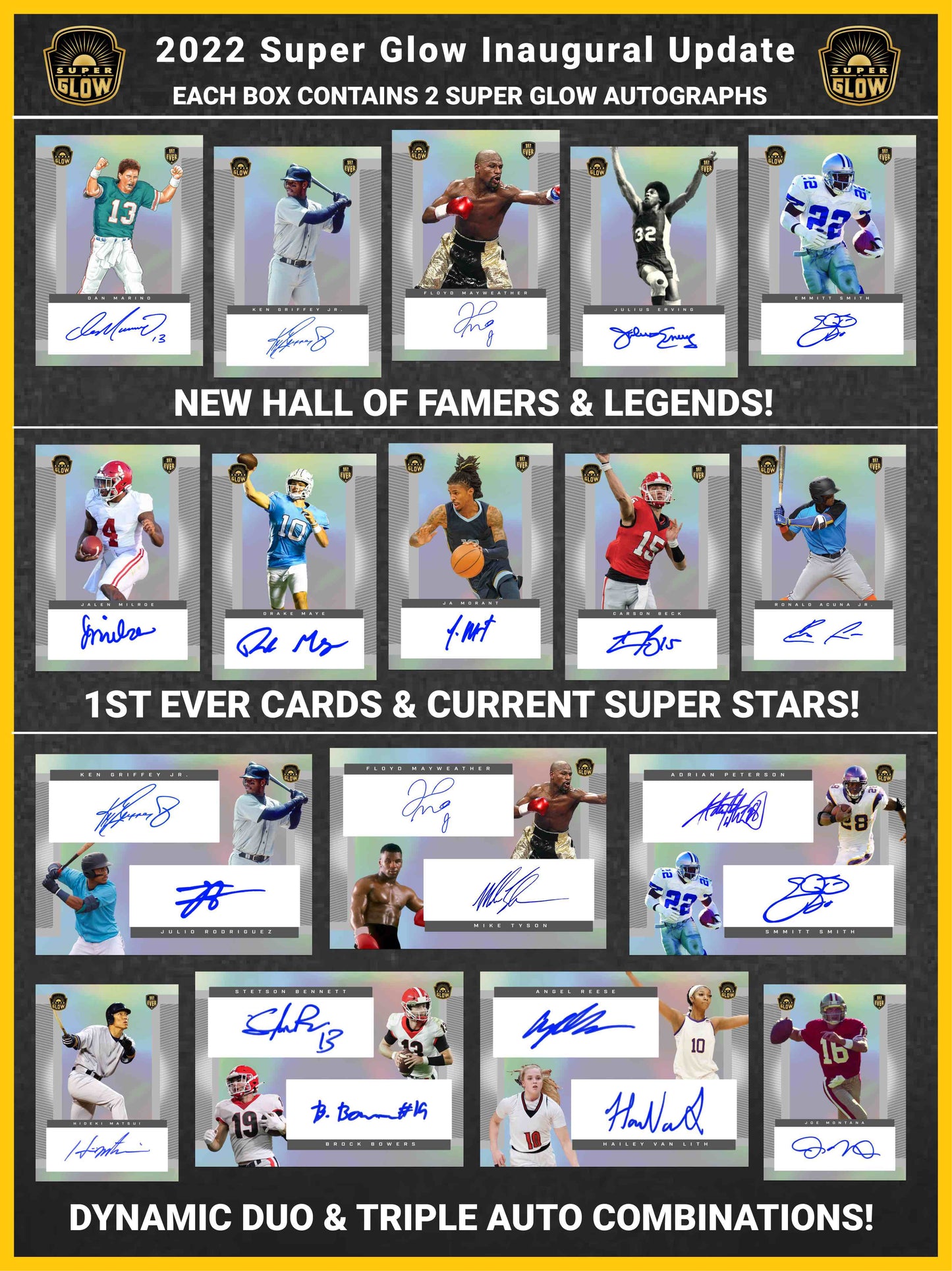2022 Super Glow Inaugural Update Edition - 2 Autos Per Box - Single Box