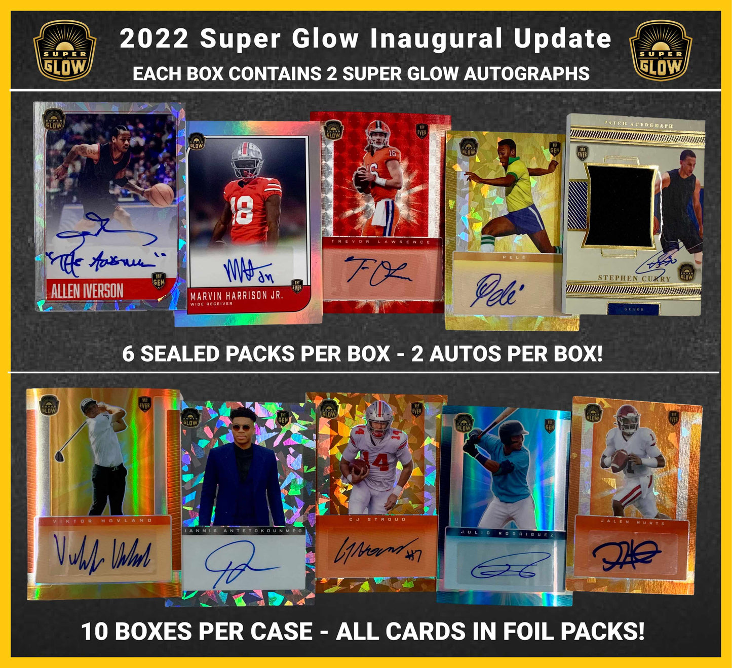 2022 Super Glow Inaugural Update Edition - 2 Autos Per Box - Single Box