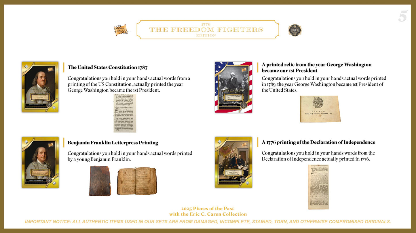 PRESALE - 2025 Pieces of the Past: The Freedom Fighters Veterans Edition - Single Box