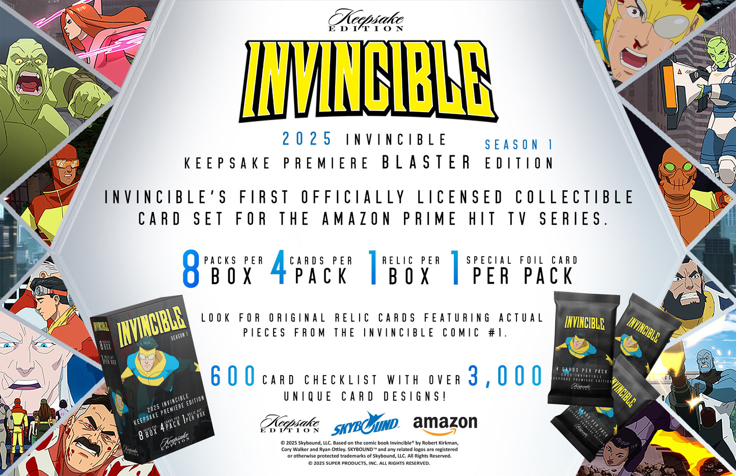 2025 Invincible Season 1 Keepsake Premiere Blaster Edition - 20 Box Case - $599.95 SRP