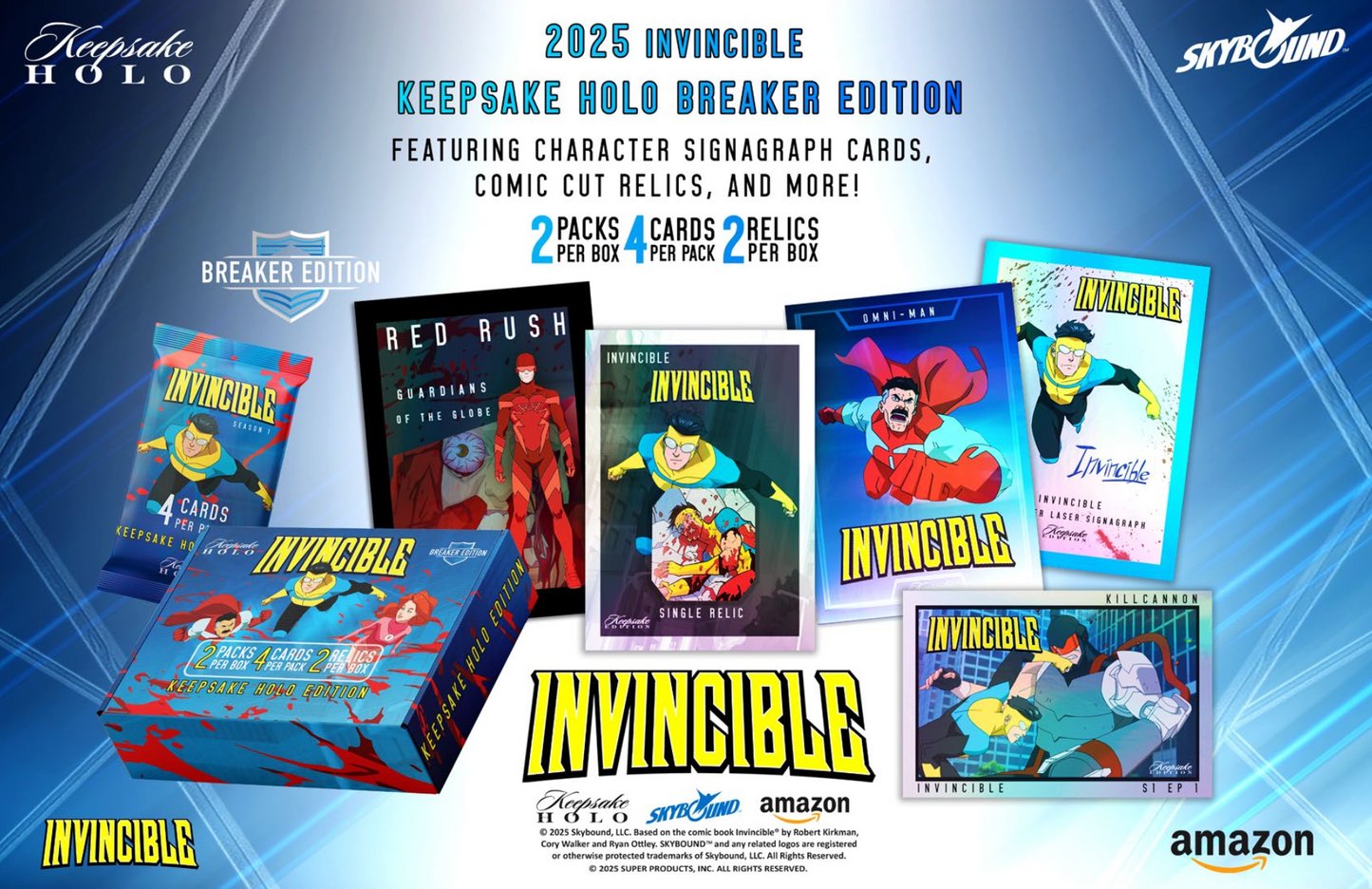 2025 Invincible Season 1 Keepsake Holo Breaker Edition - 10 Box Case - SRP $599.95