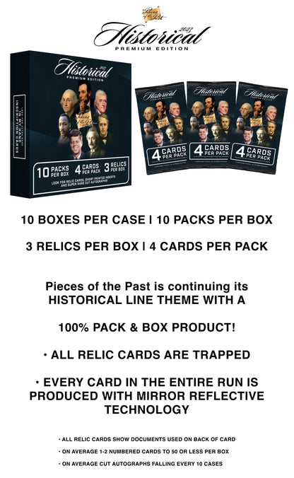 2023 Pieces of the Past Historical Premium Edition - 10 Box Case - $999.95 SRP - March 2024 Release