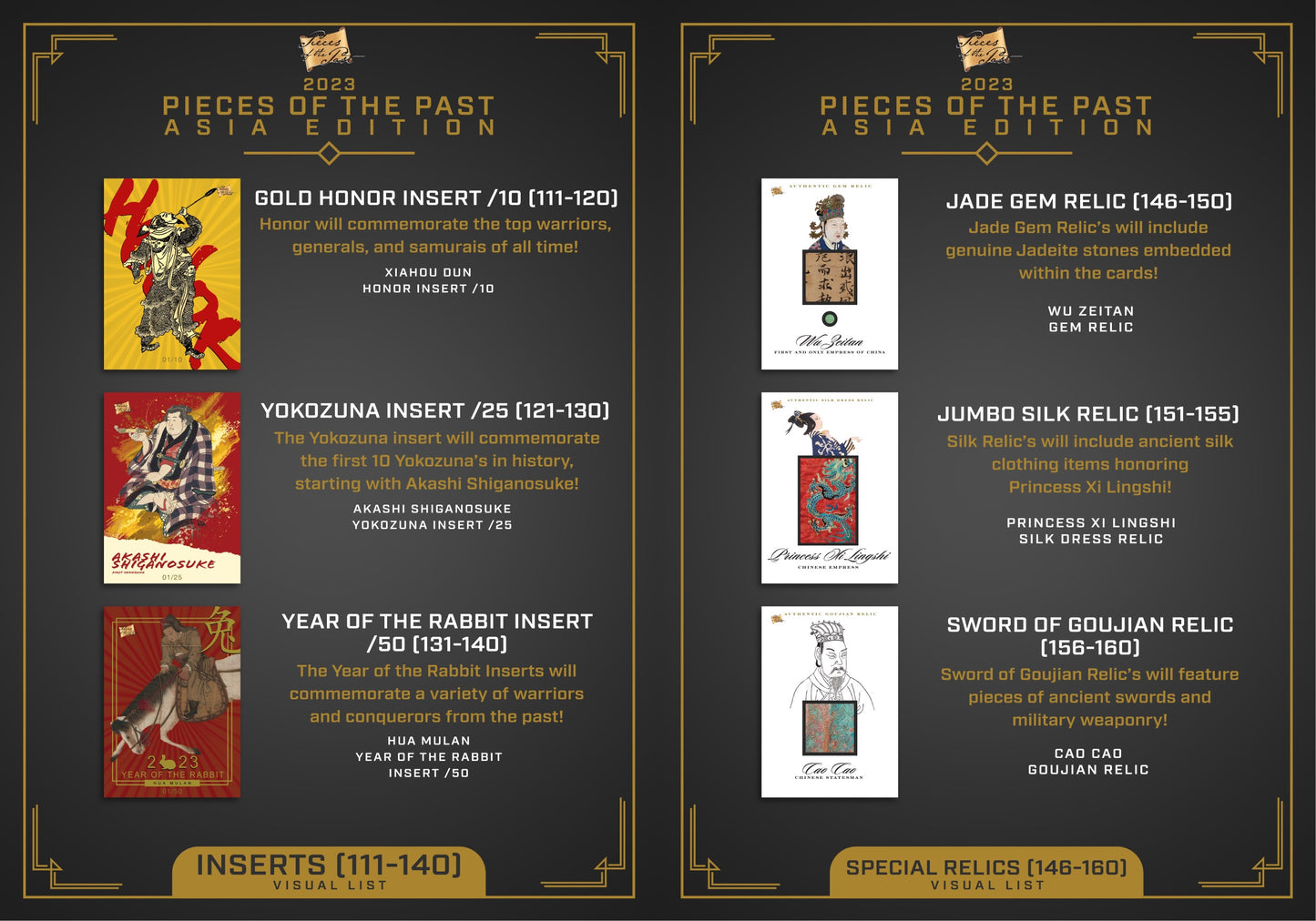 PRESALE DEC 2023 - 2023 Pieces of the Past Asia Edition - 10 Box Case - $899.95 SRP