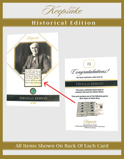2024 Keepsake Historical Edition - 5 Box Case- Shipping Starts October 14th