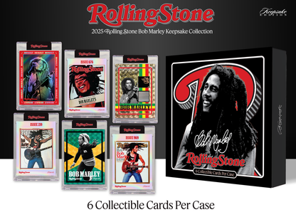 2025 Rolling Stone Bob Marley™ Keepsake Premiere Edition 6 Box Case - Wooden Display Box