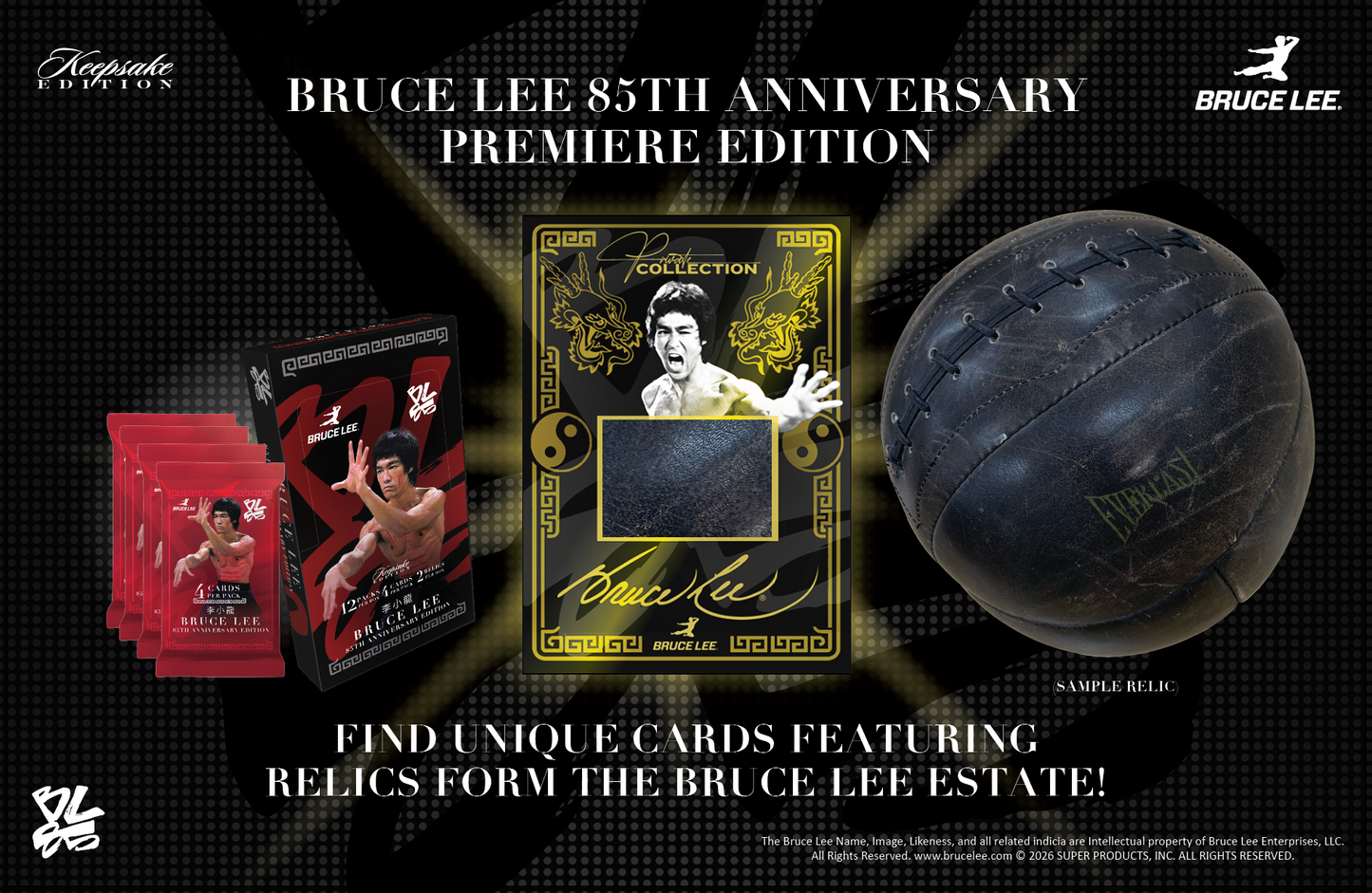 Bruce Lee 85th Anniversary Premiere Keepsake Hobby Edition - 10 Box Case SRP $599.95