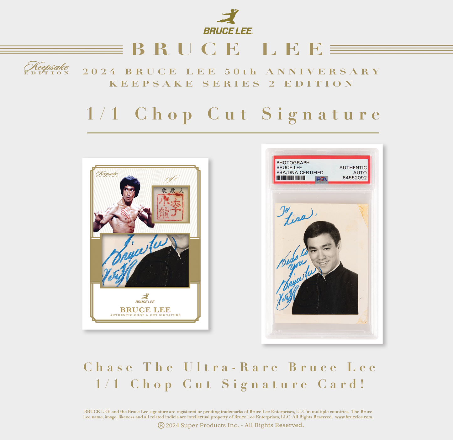 PRESALE SHIPS May 2025 - 2024 Bruce Lee 50th Anniversary Keepsake Series 2 Edition - 5 Box Case