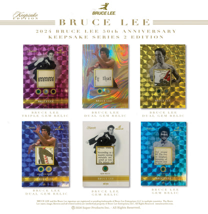 PRESALE SHIPS May 2025 - 2024 Bruce Lee 50th Anniversary Keepsake Series 2 Edition - 5 Box Case - $800 SRP