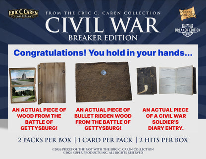 2026 Pieces of the Past Caren's Civil War Breaker Box - 10 Box Case