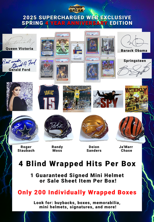 SOLD OUT - 2025 Supercharged Spring 4 Year Anniversary Web Exclusive - 4 Hits Per Box