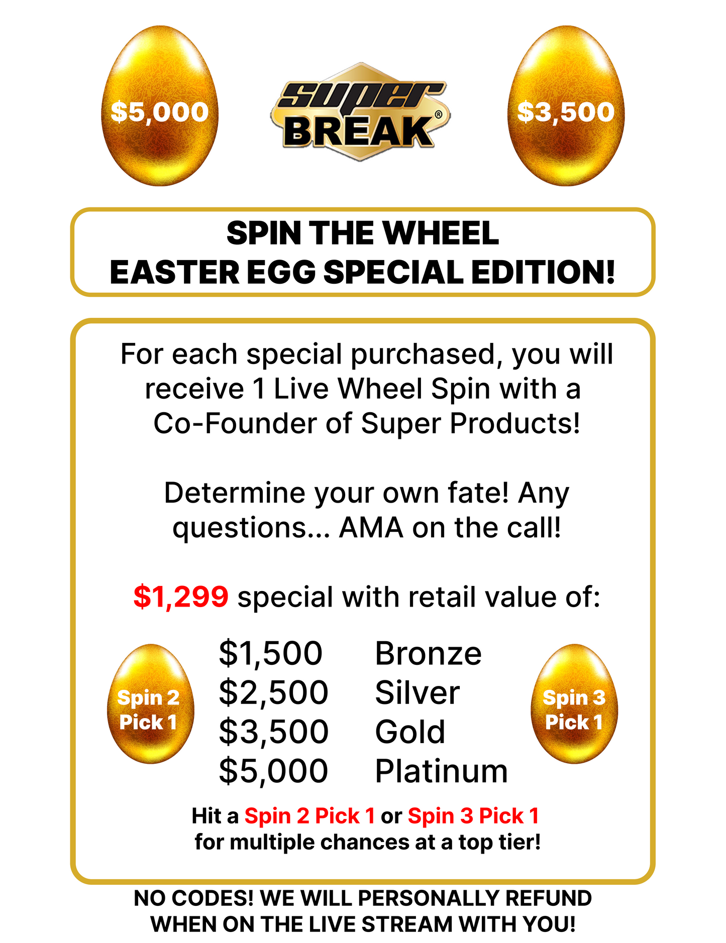 9 Left -  Spin The Wheel Special! $1,299 for between $1,500 to $5,000 in SRP!! - ACT NOW!