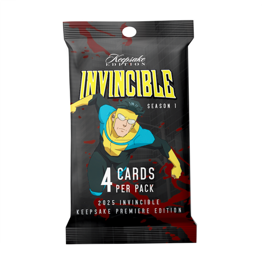 2025 Invincible Season 1 Keepsake Premiere Hanger Pack Box - 100 Packs Per Box - $599.95 SRP