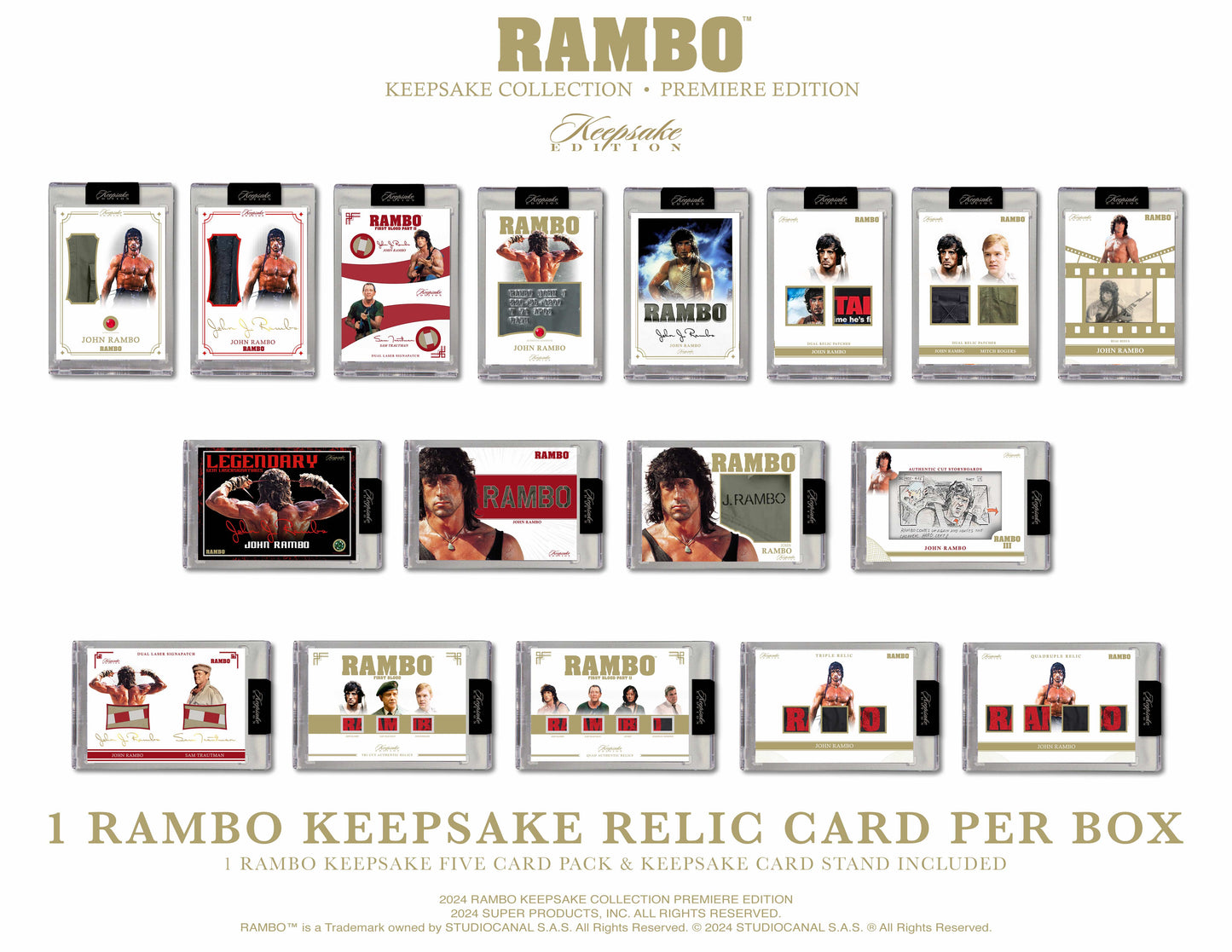 PRESALE SHIPS May 2025 - 2024 Rambo Keepsake Collection Premiere Edition - 5 Box Case