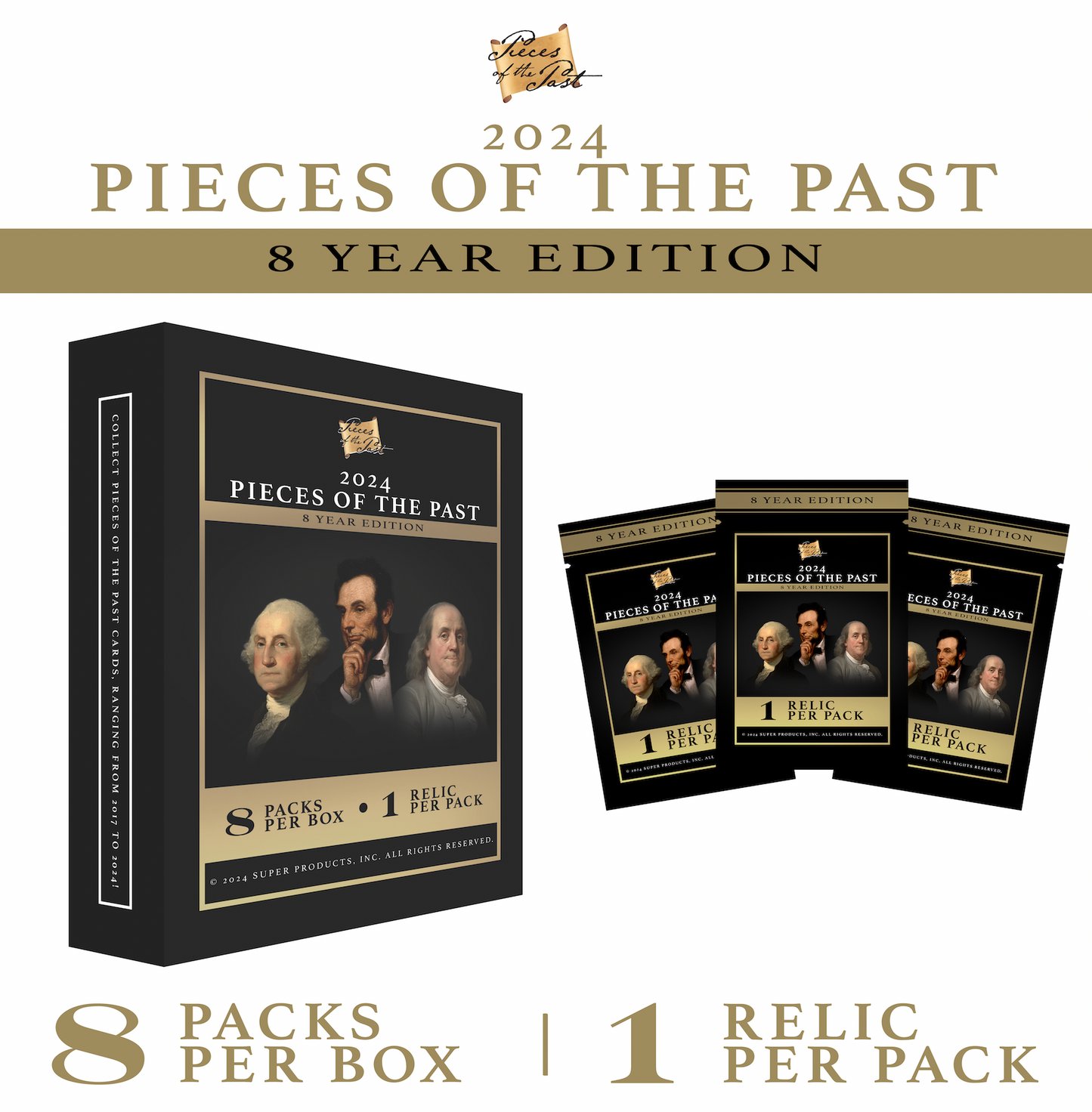 2024 Pieces 8 Year Collection - 8 Hits Per Box - 8 Box Case