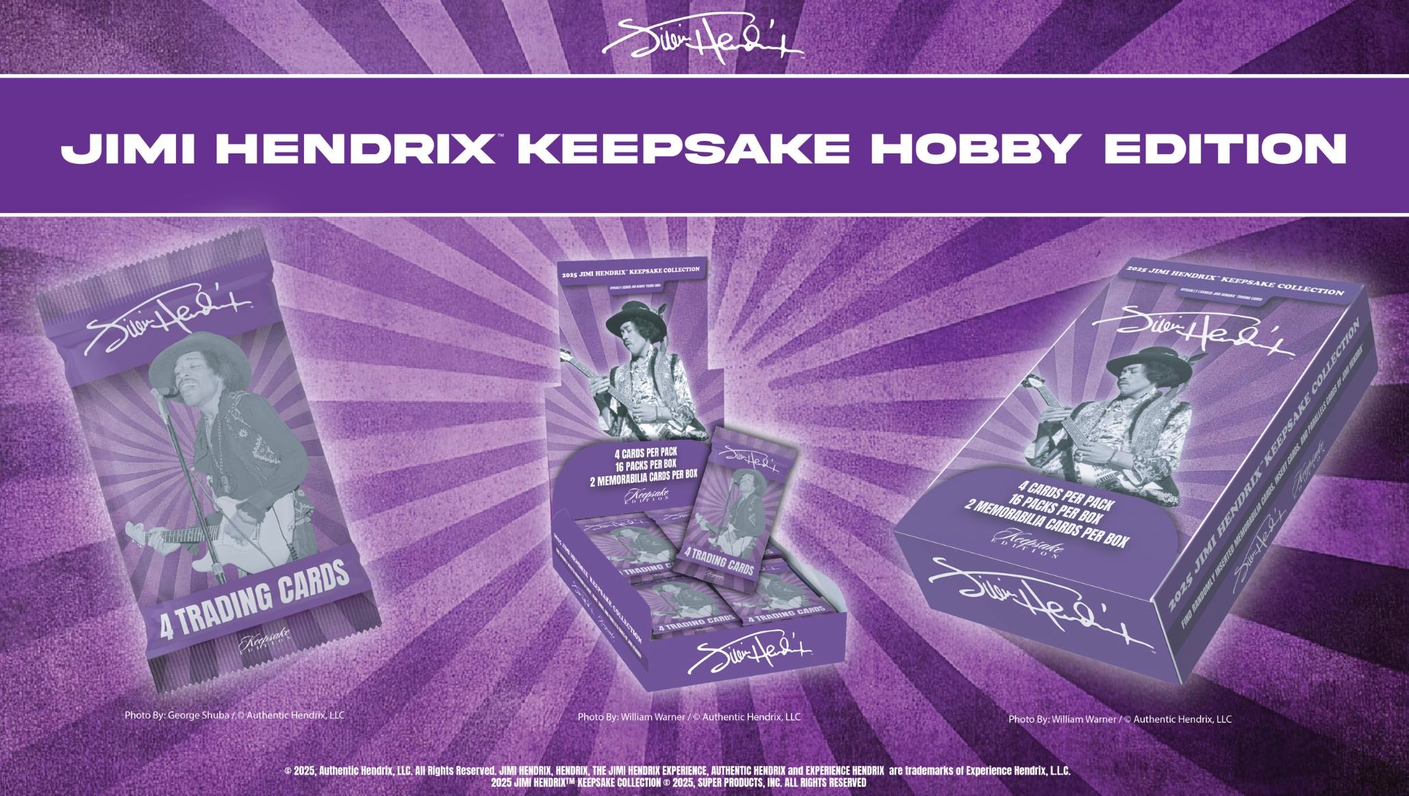 2025 Jimi Hendrix Keepsake Premiere Hobby Edition - 10 Box Case