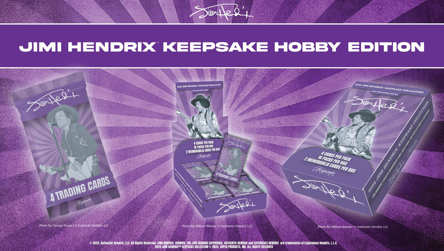 2025 Jimi Hendrix Keepsake Premiere Hobby Edition - 10 Box Case - SRP $599.95