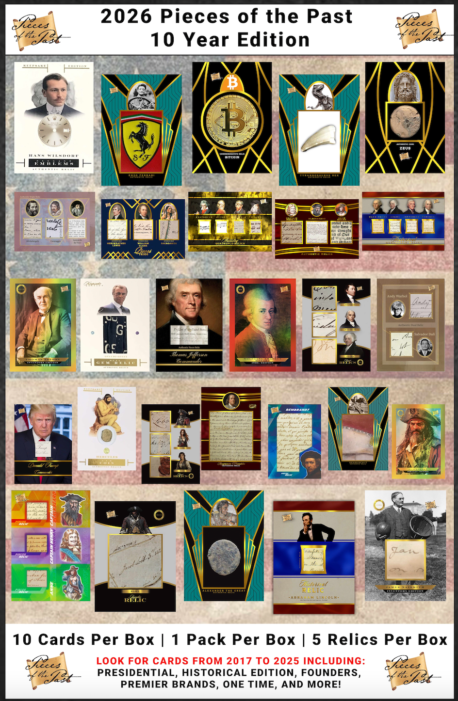 2026 Pieces of the Past 10 Year Edition - 10 Box Case - $600 SRP