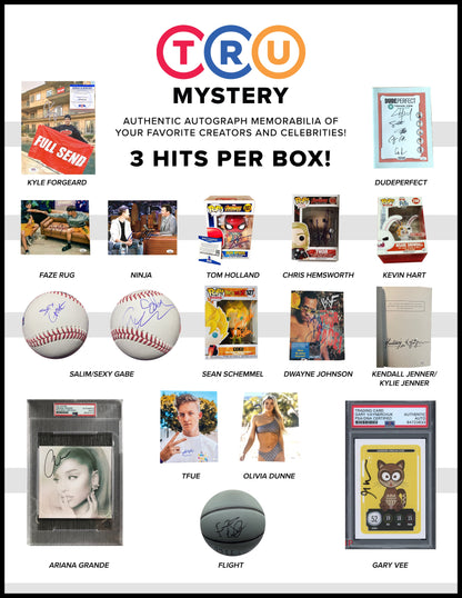 2023 TruMystery - 3 Hits Per Box - Celebrities! - 3 Box Case - SRP $450.00